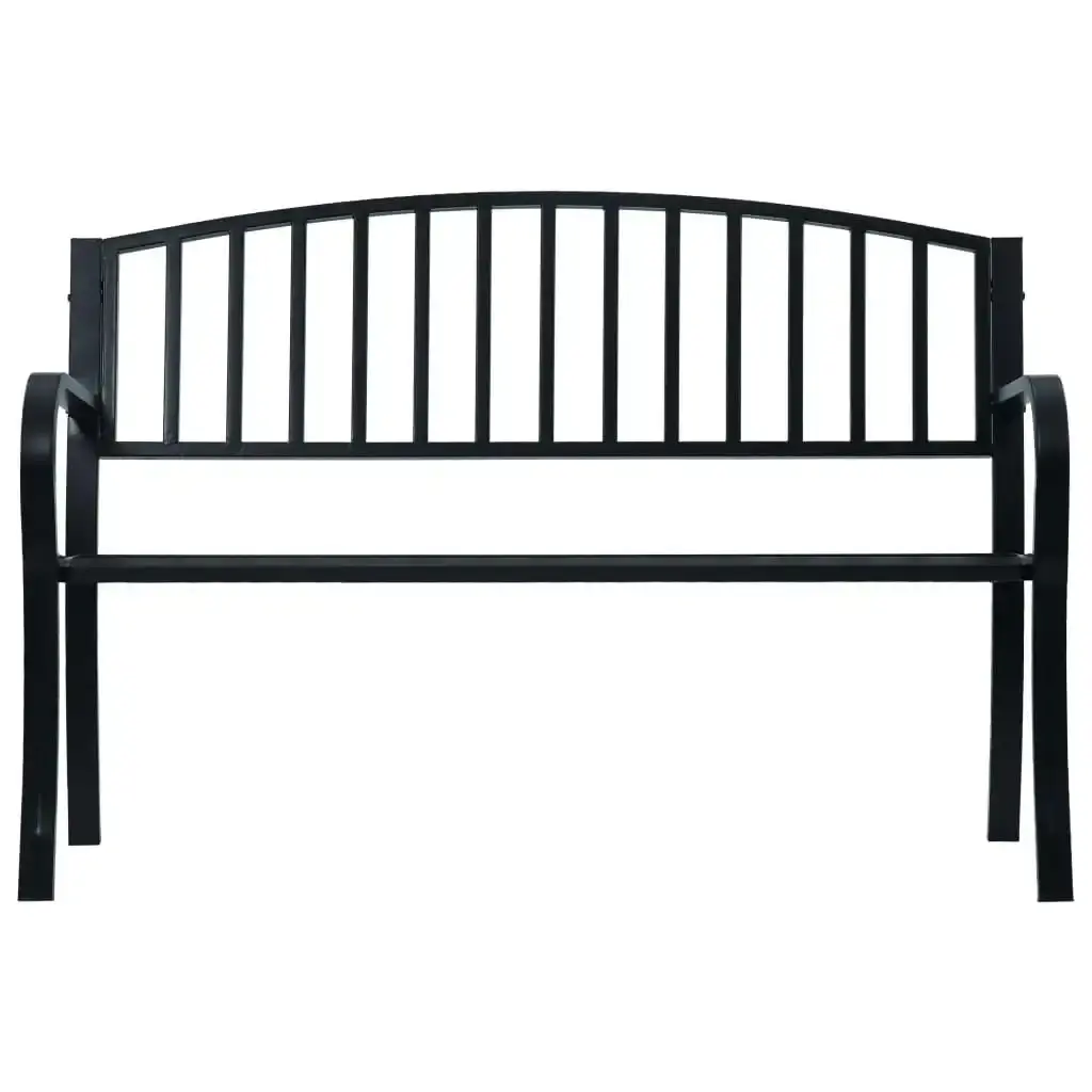 Garden Bench 125 cm Black Steel 47941