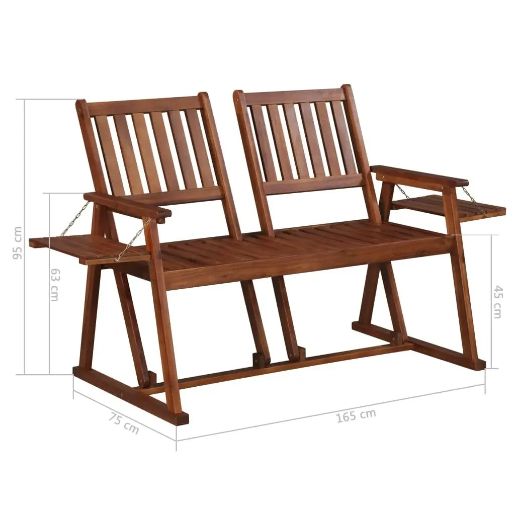 Garden Bench 165 cm Solid Acacia Wood 44066