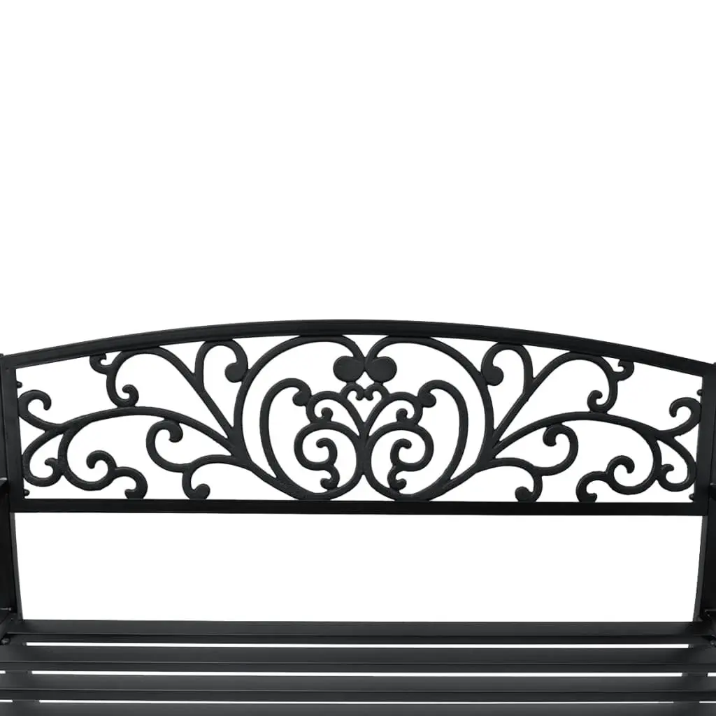 Garden Bench 127 cm Cast Iron Black 42168