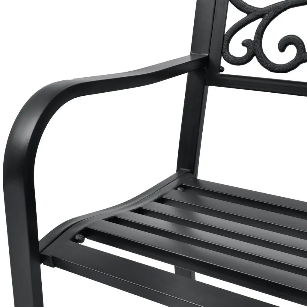 Garden Bench 127 cm Cast Iron Black 42168