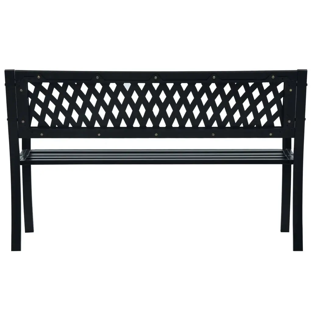 Garden Bench 125 cm Black Steel 47943