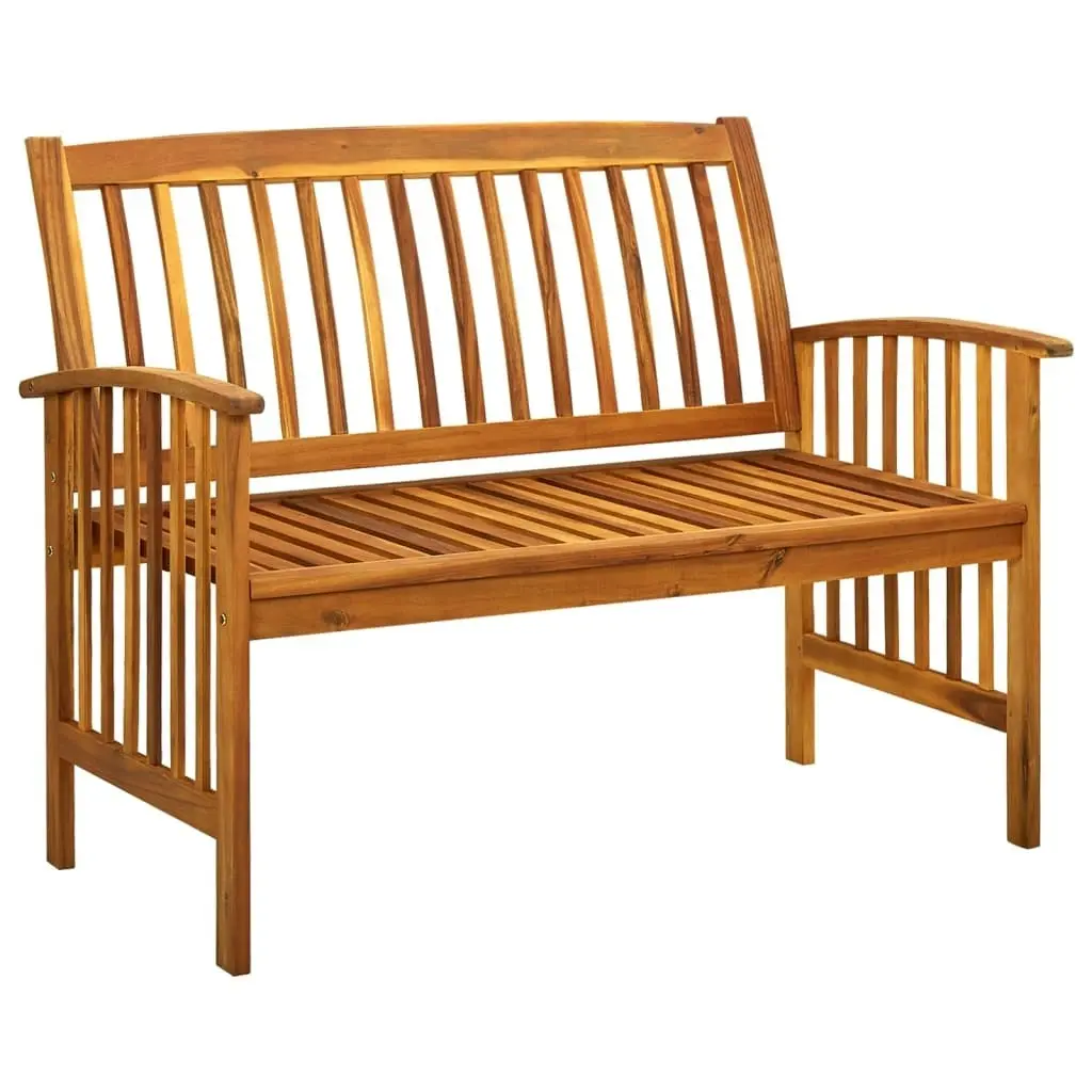 Garden Bench with Cushion 119 cm Solid Acacia Wood 312133