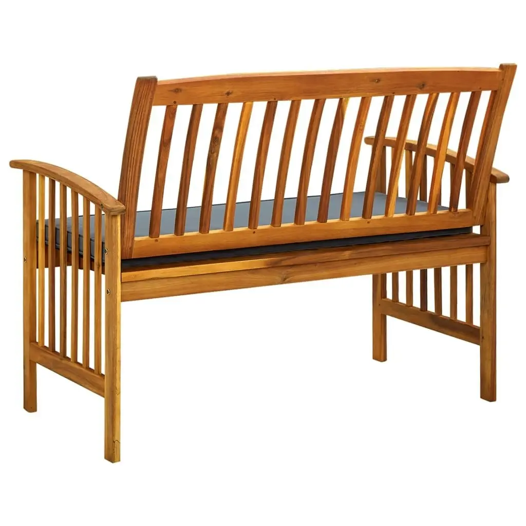 Garden Bench with Cushion 119 cm Solid Acacia Wood 312133