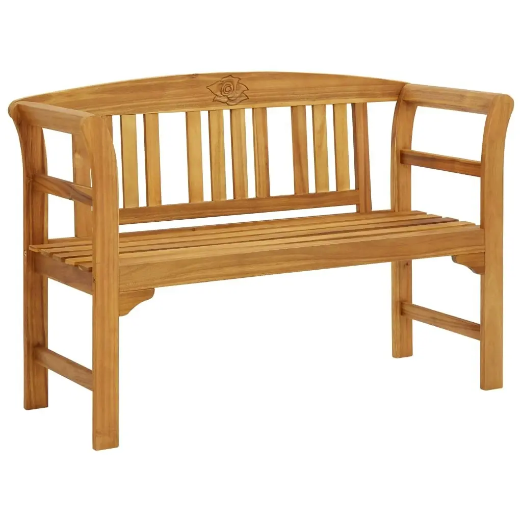 Garden Bench with Cushion 120 cm Solid Acacia Wood 3064296