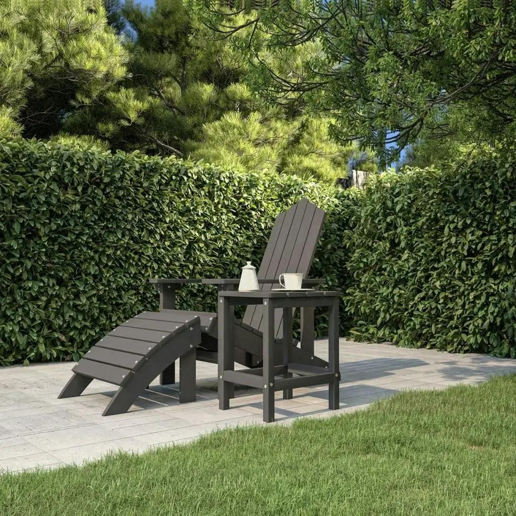 Garden Adirondack Table Anthracite 38x38x46 cm HDPE 318642