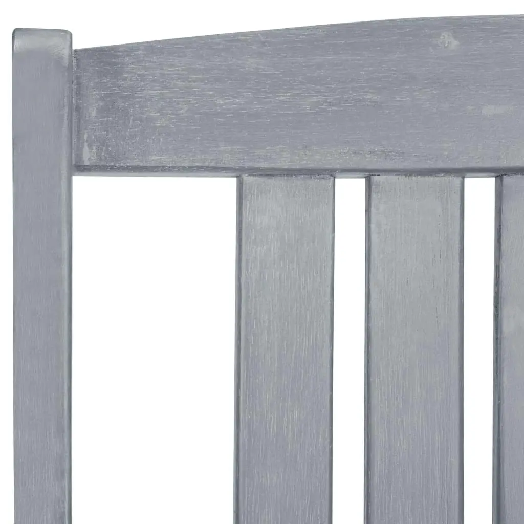 Garden Chairs 2 pcs Grey Solid Acacia Wood 45944