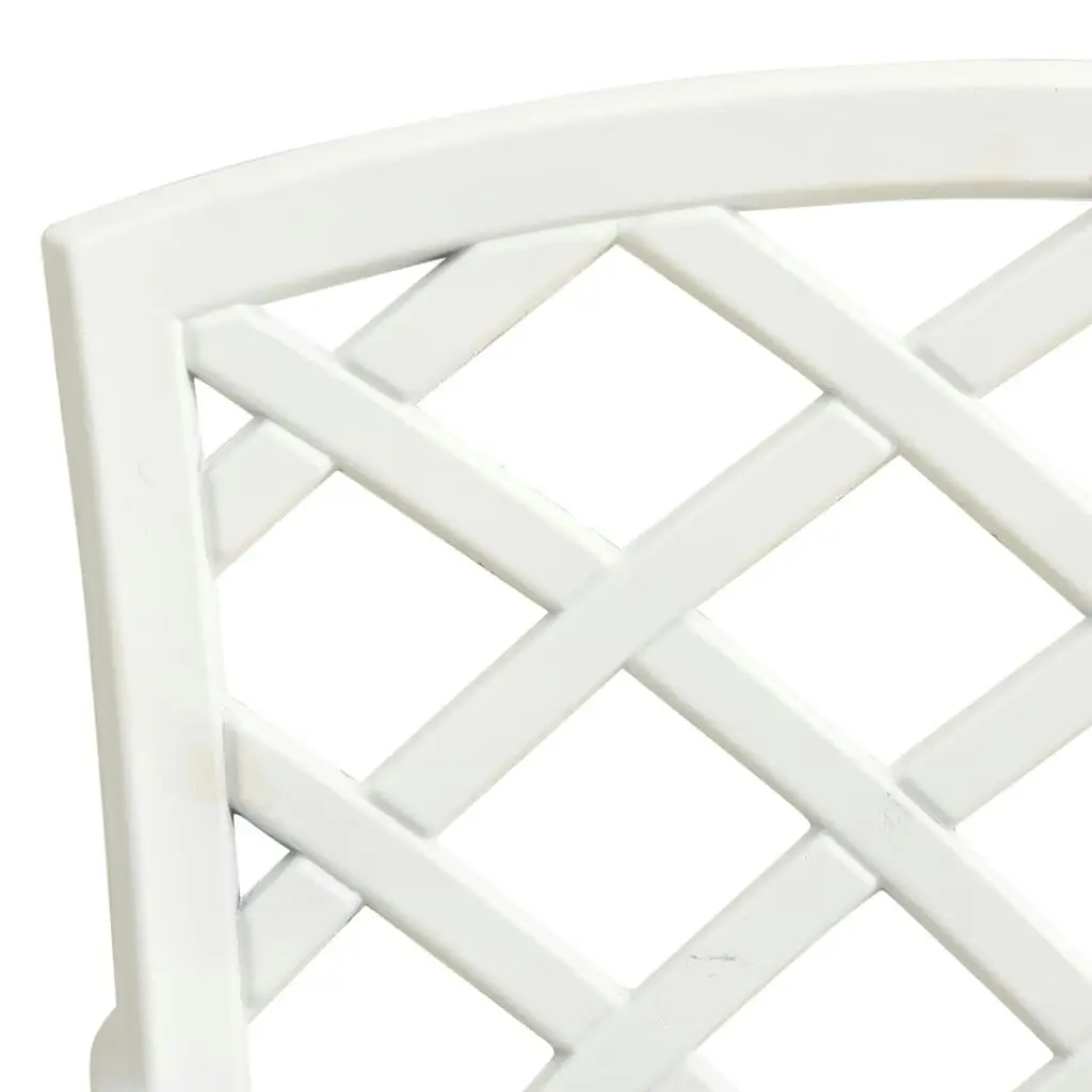 Garden Chairs 4 pcs Cast Aluminium White 315575