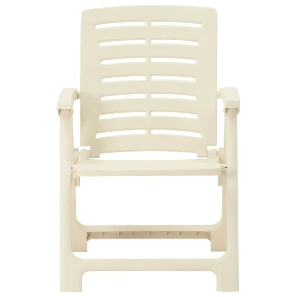 Garden Chairs 4 pcs Plastic White 315839