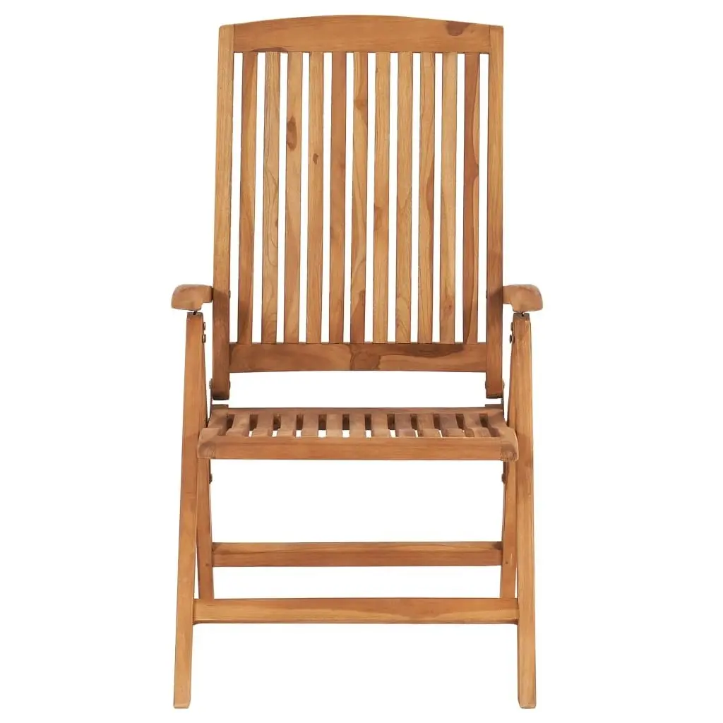 Garden Chairs 2 pcs with Cream Cushions Solid Teak Wood 3062318