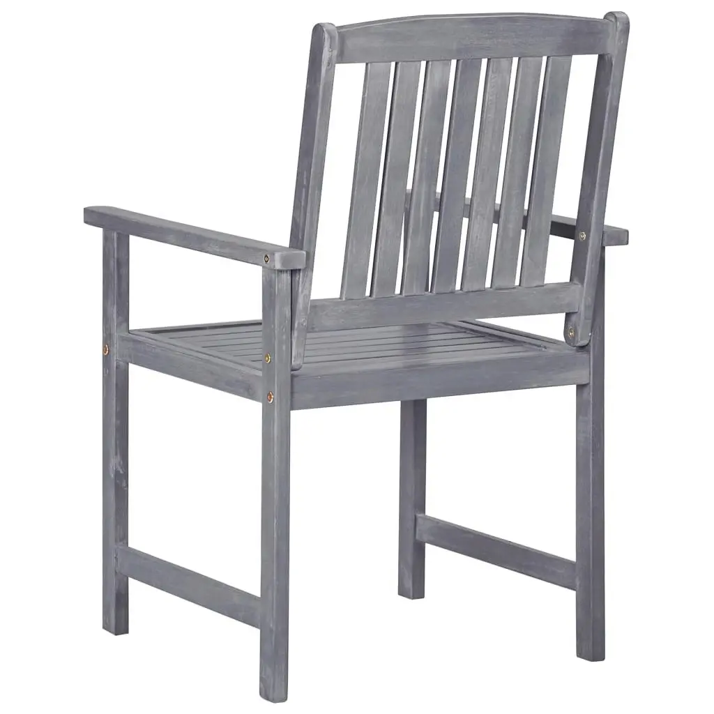 Garden Chairs 4 pcs Solid Acacia Wood Grey 311875