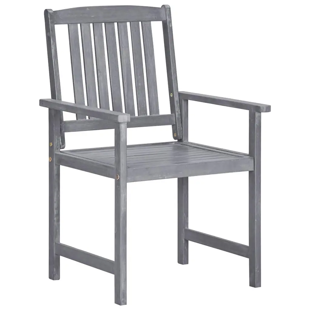 Garden Chairs 4 pcs Solid Acacia Wood Grey 311875