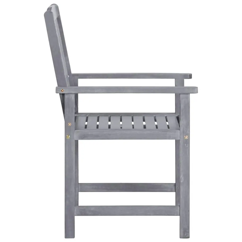 Garden Chairs 4 pcs Solid Acacia Wood Grey 311875