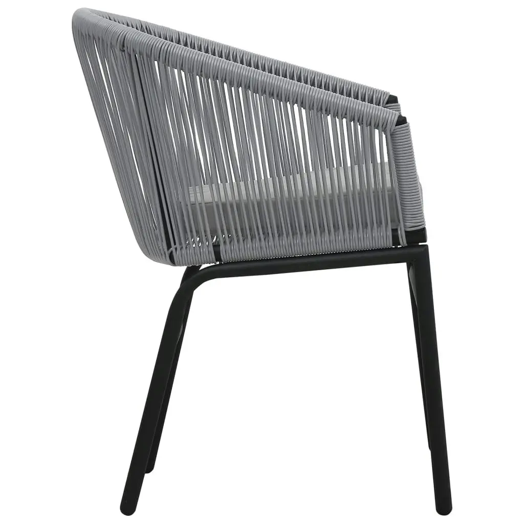 Garden Chairs 2 pcs Anthracite PE Rattan 48137