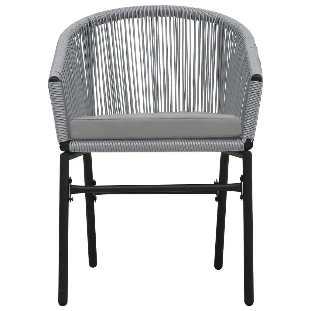 Garden Chairs 2 pcs Anthracite PE Rattan 48137