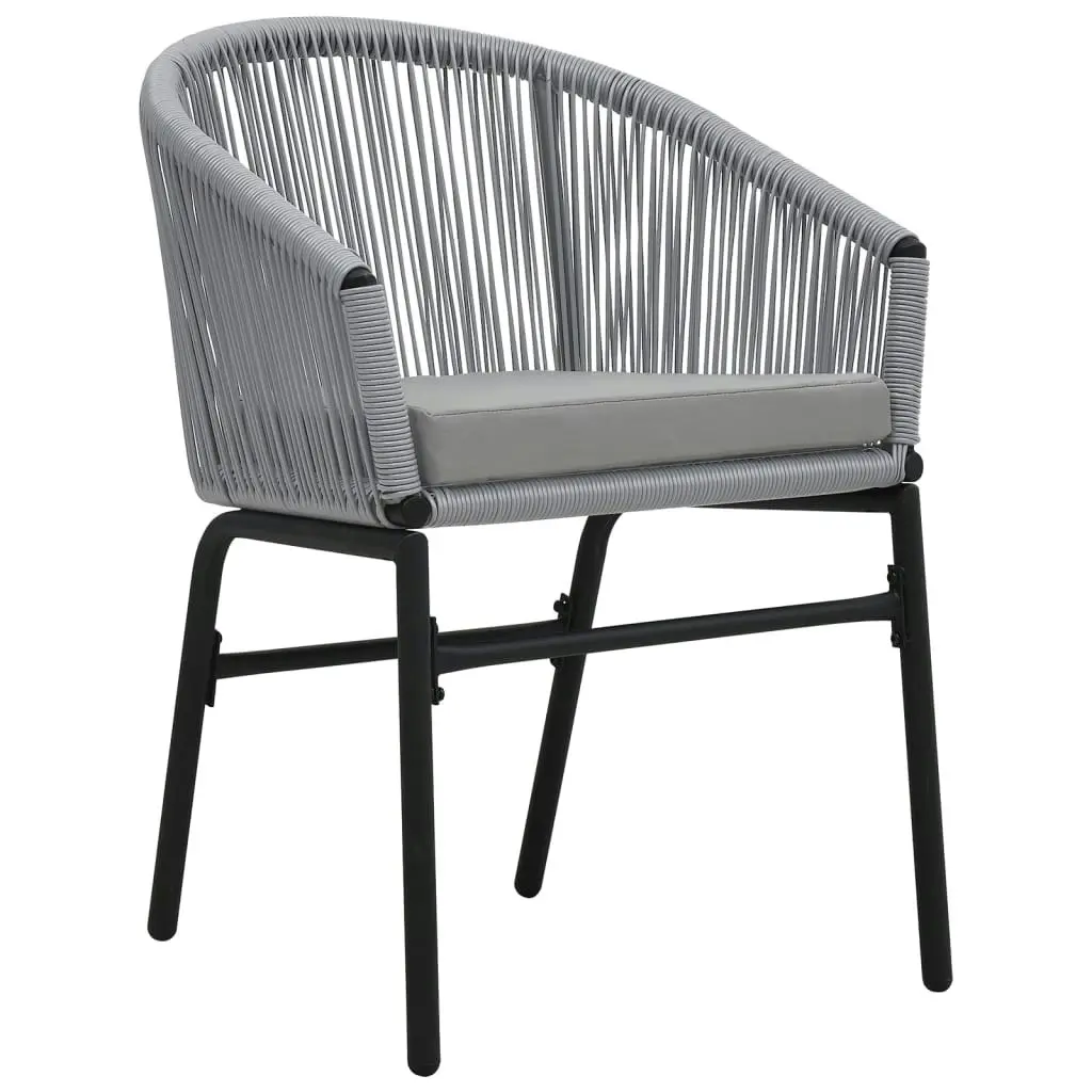 Garden Chairs 2 pcs Anthracite PE Rattan 48137