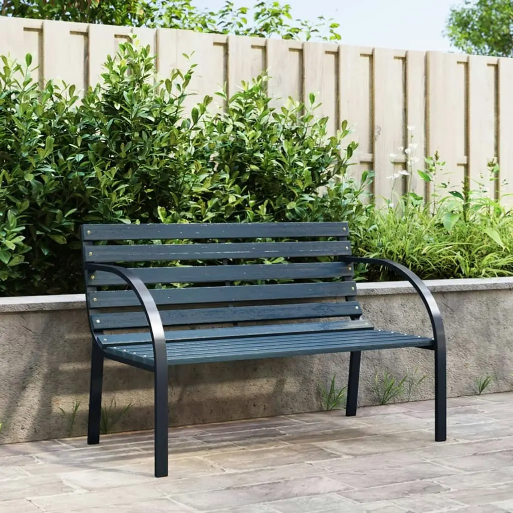 Garden Bench 120 cm Grey Wood 47936