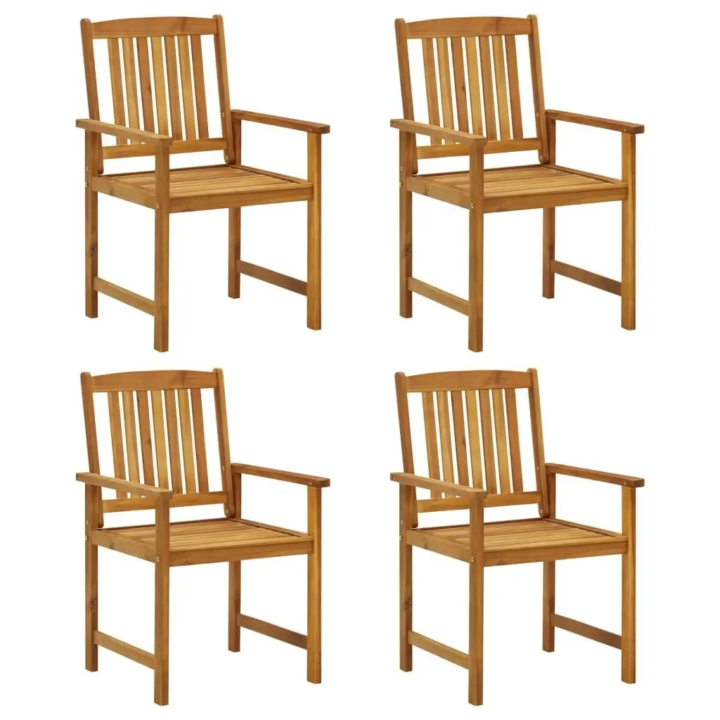 Garden Chairs with Cushions 4 pcs Solid Acacia Wood 3061170