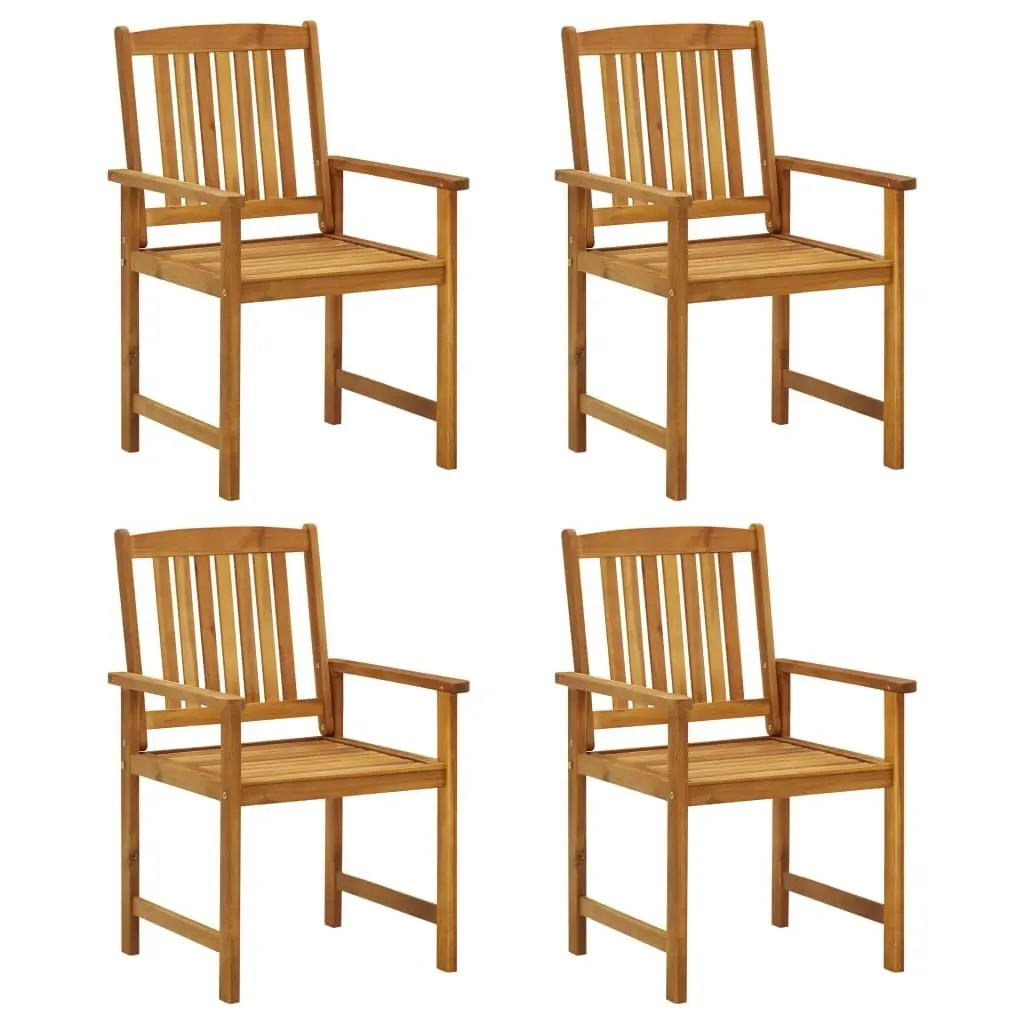 Garden Chairs with Cushions 4 pcs Solid Acacia Wood 3061172