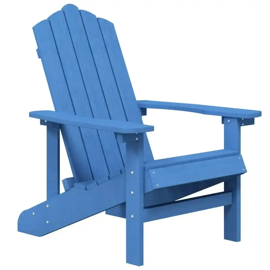 Garden Adirondack Chairs with Table HDPE Aqua Blue 3095707