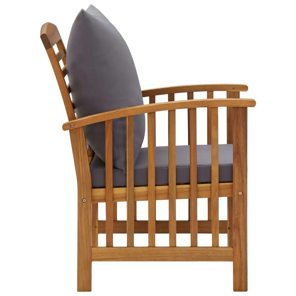 Garden Chairs with Cushions 2 pcs Solid Acacia Wood 310258