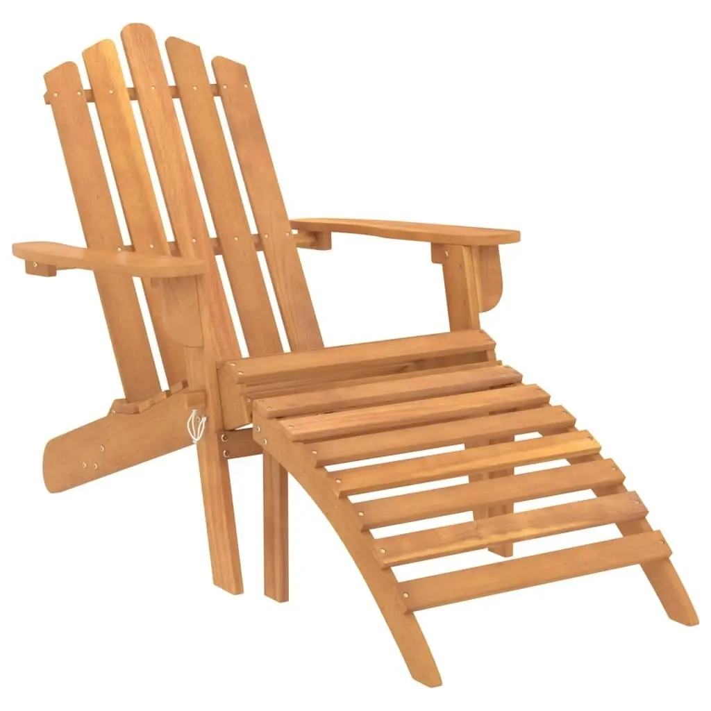 Garden Adirondack Chairs with Footrests 2 pcs Solid Wood Acacia 3145015