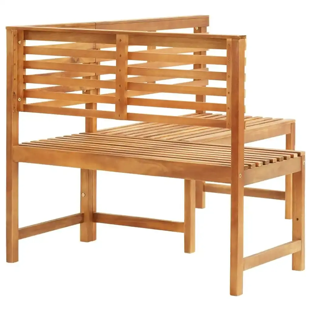 Garden Corner Bench 140 cm Solid Acacia Wood 312422