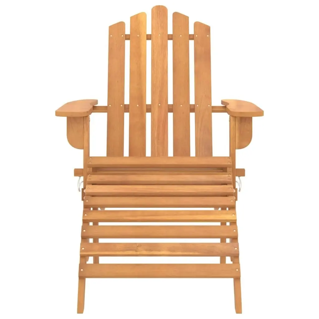 Garden Adirondack Chair with Footrest Solid Acacia Wood 316831