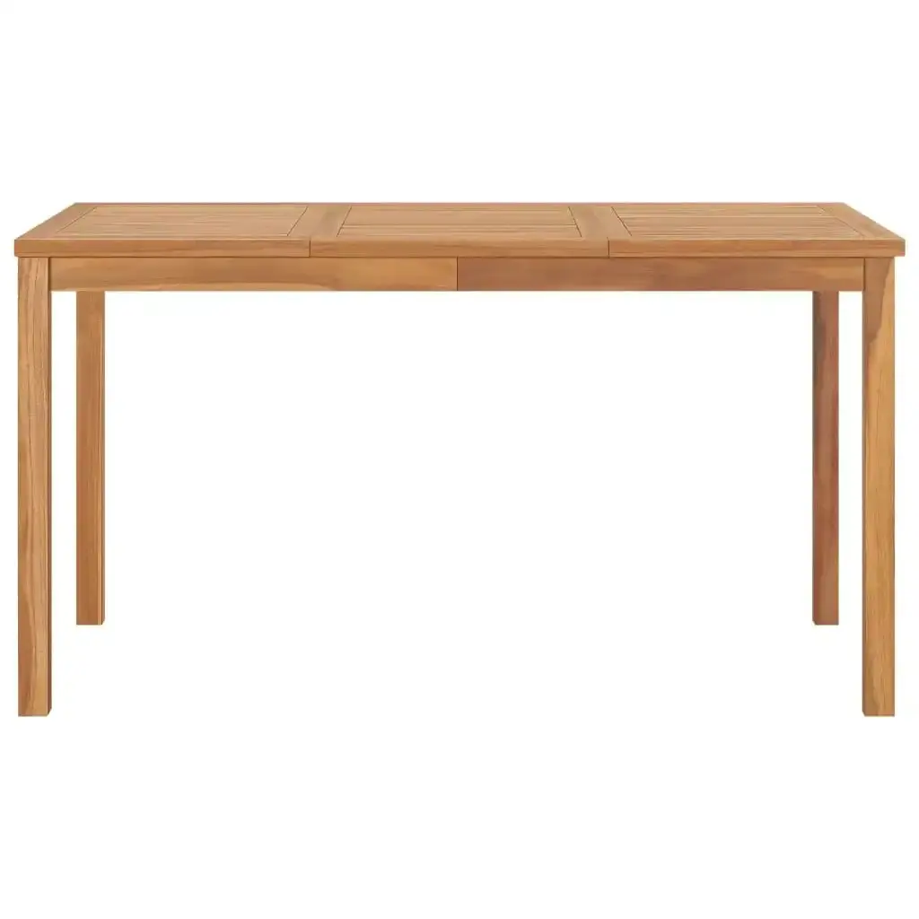 Garden Dining Table 140x80x77 cm Solid Teak Wood 315619