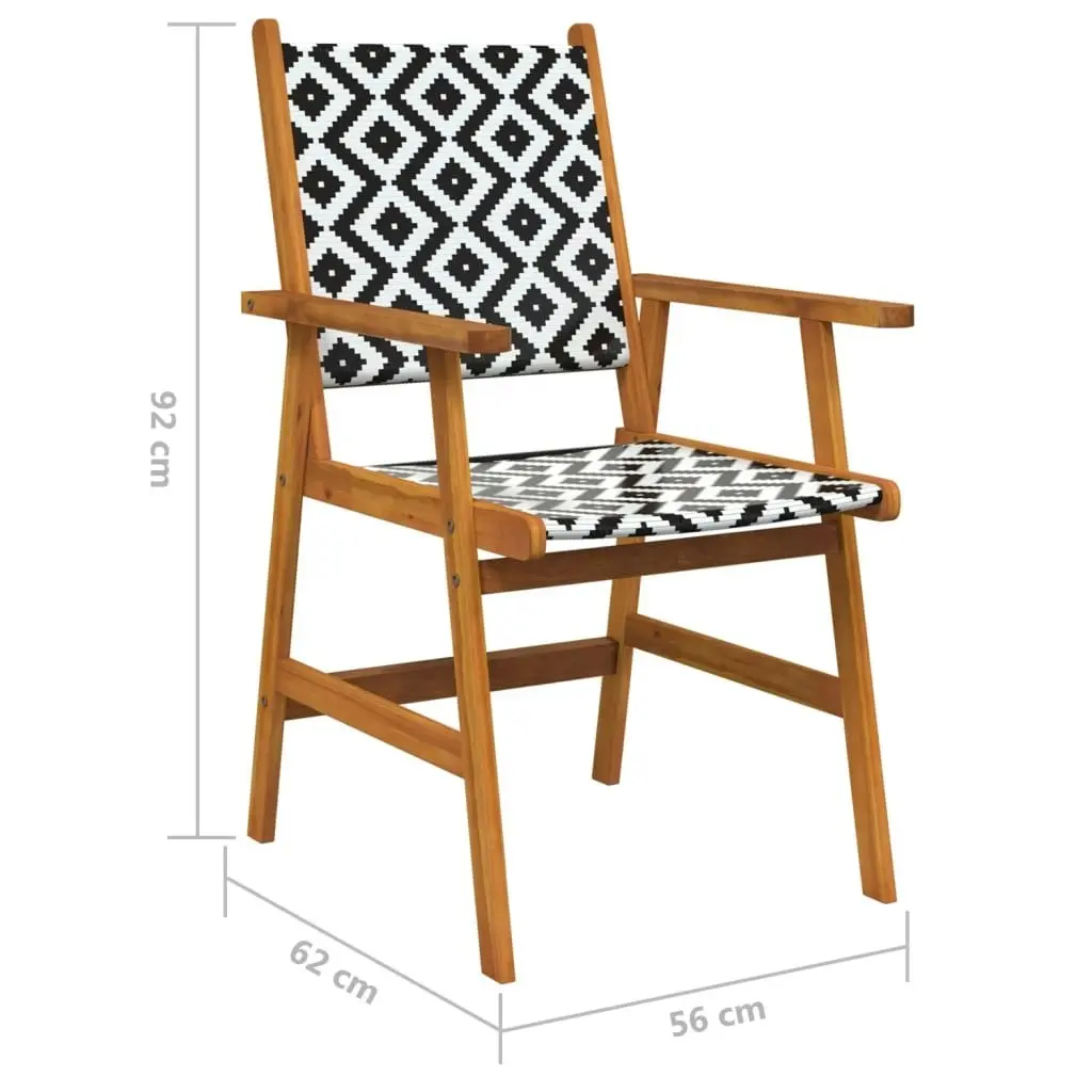 Garden Chairs 8 pcs Solid Acacia Wood 3096601