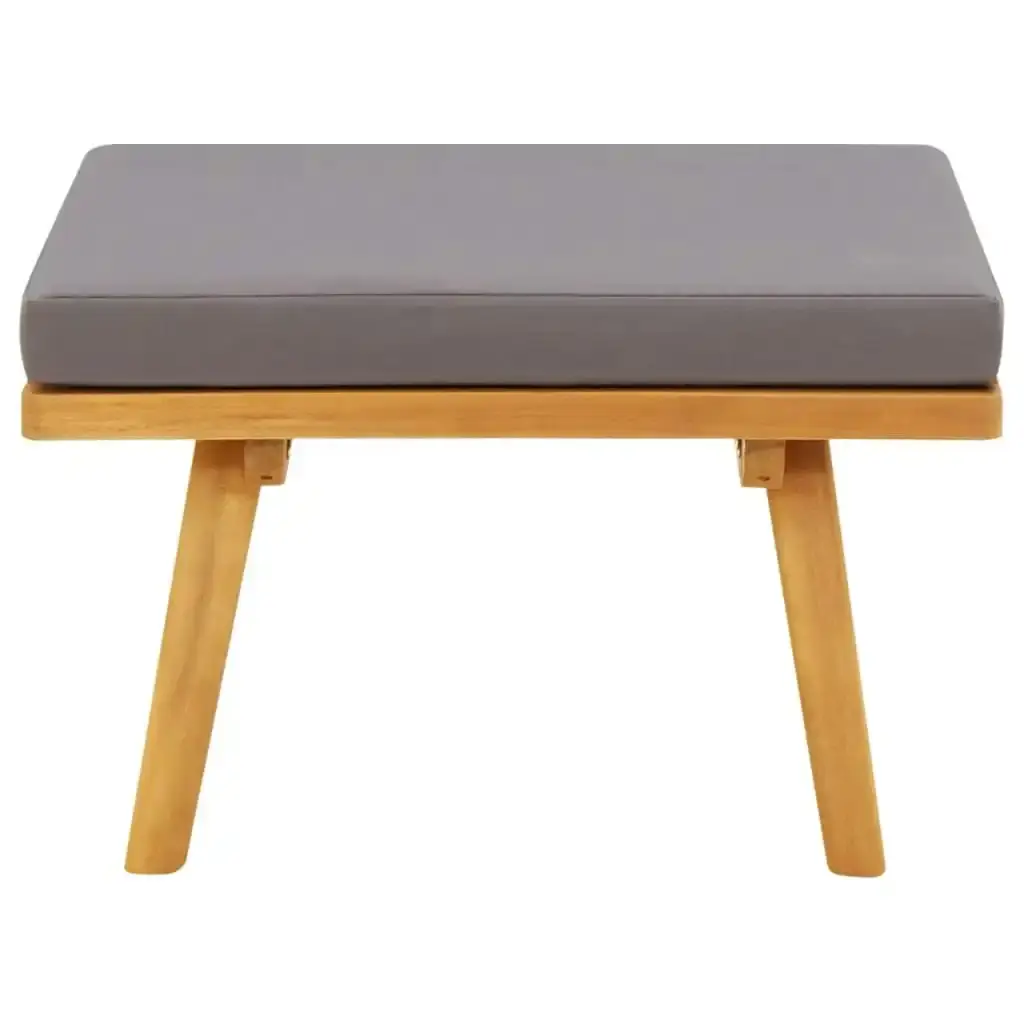 Garden Footstool with Cushion 60x60x29 cm Solid Acacia Wood 46674