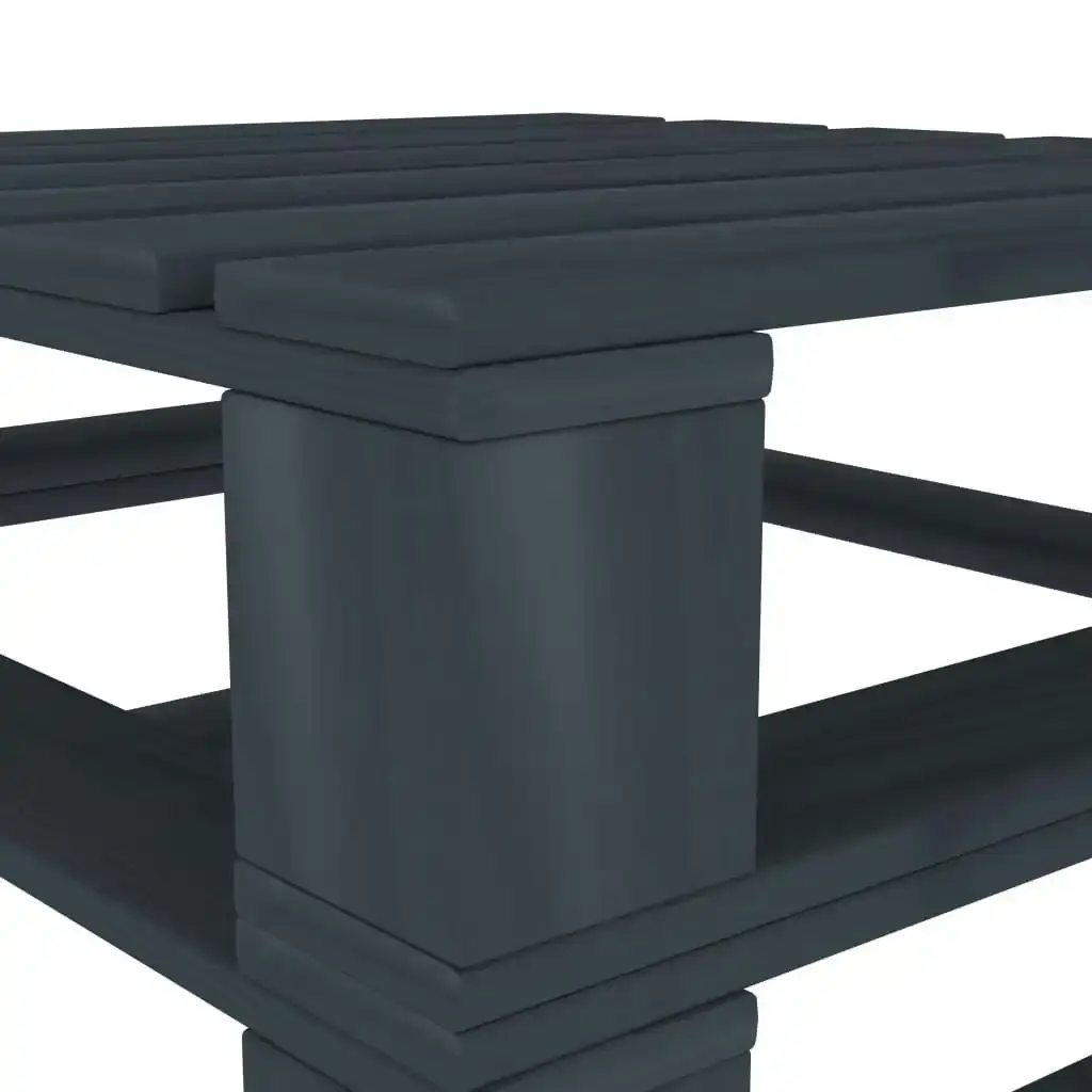 Garden Pallet Table Grey Wood 313577