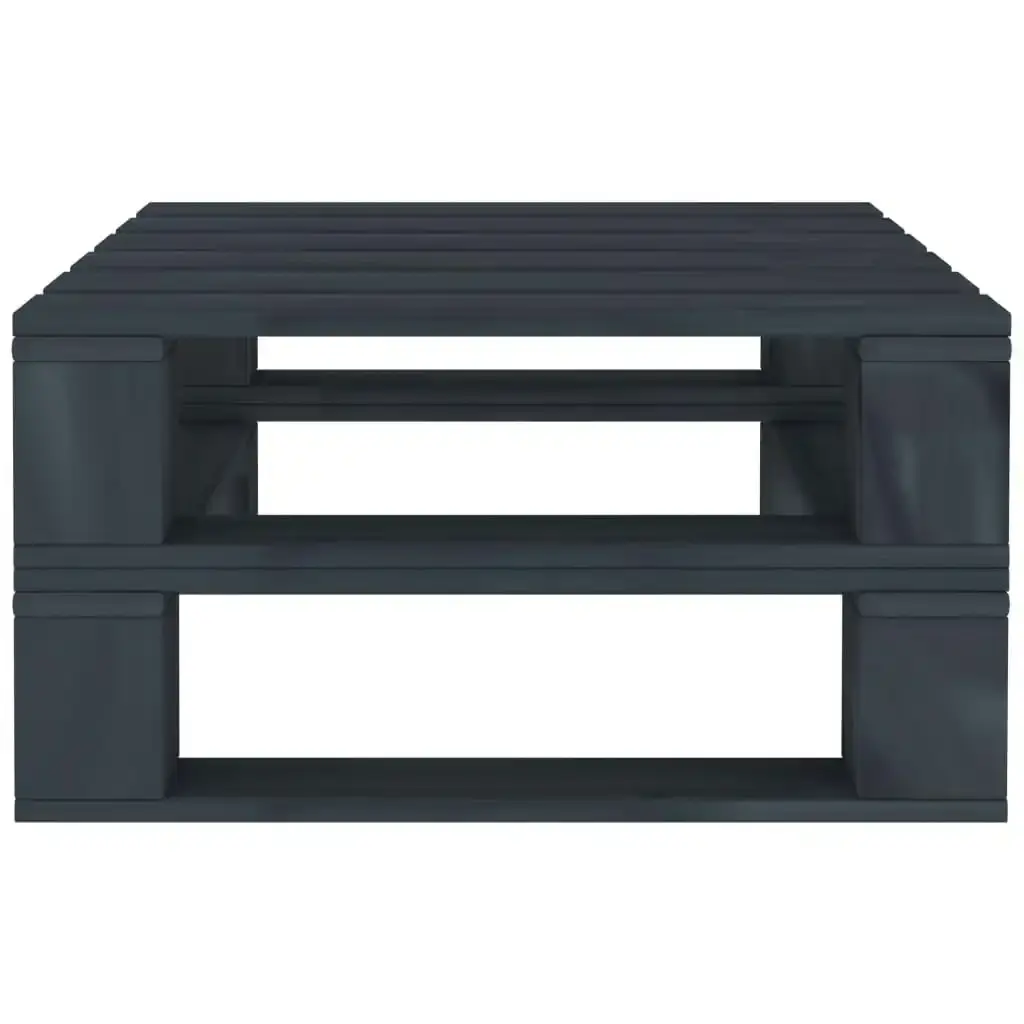 Garden Pallet Table Grey Wood 313577