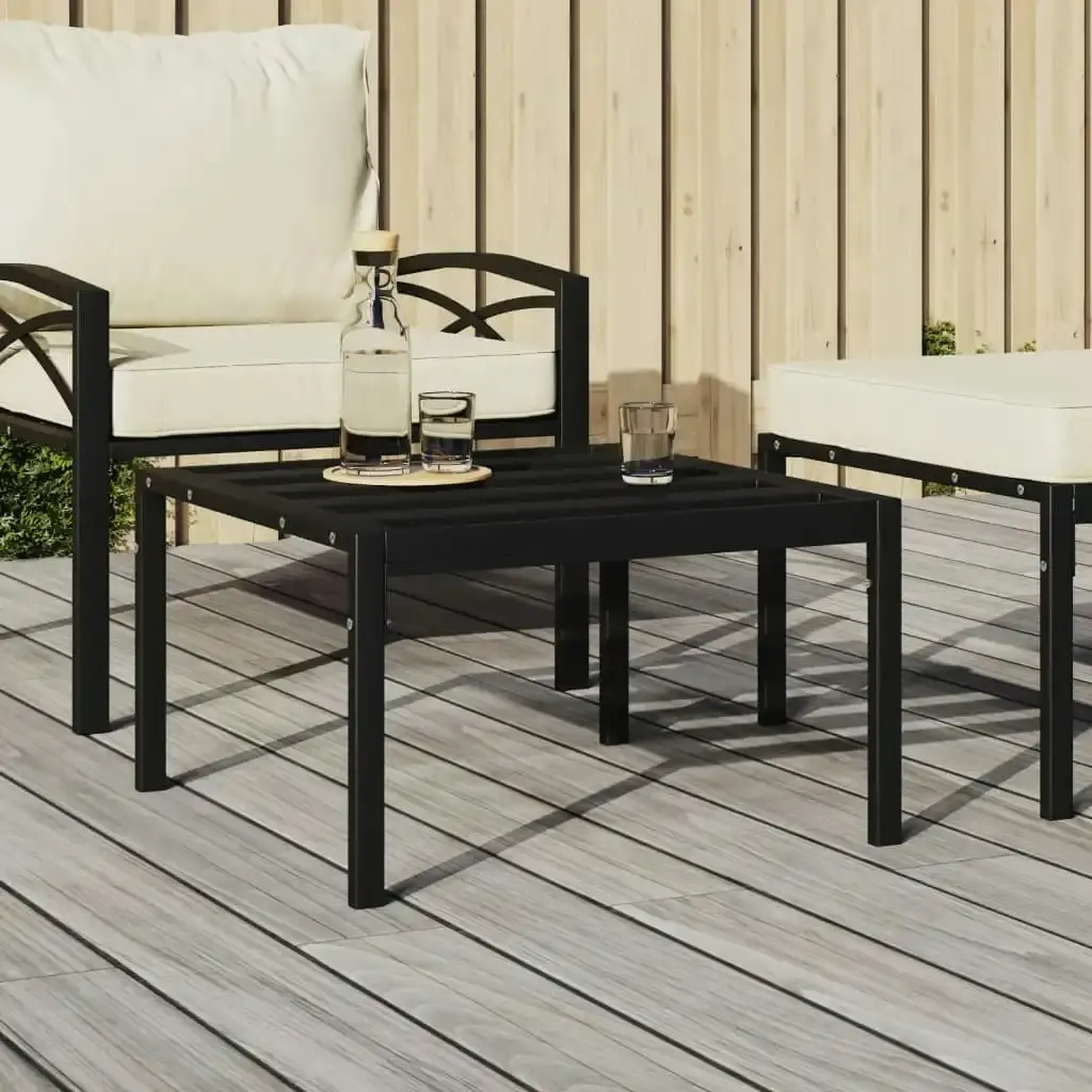 Garden Coffee Table Black 60x60x35 cm Steel 362726