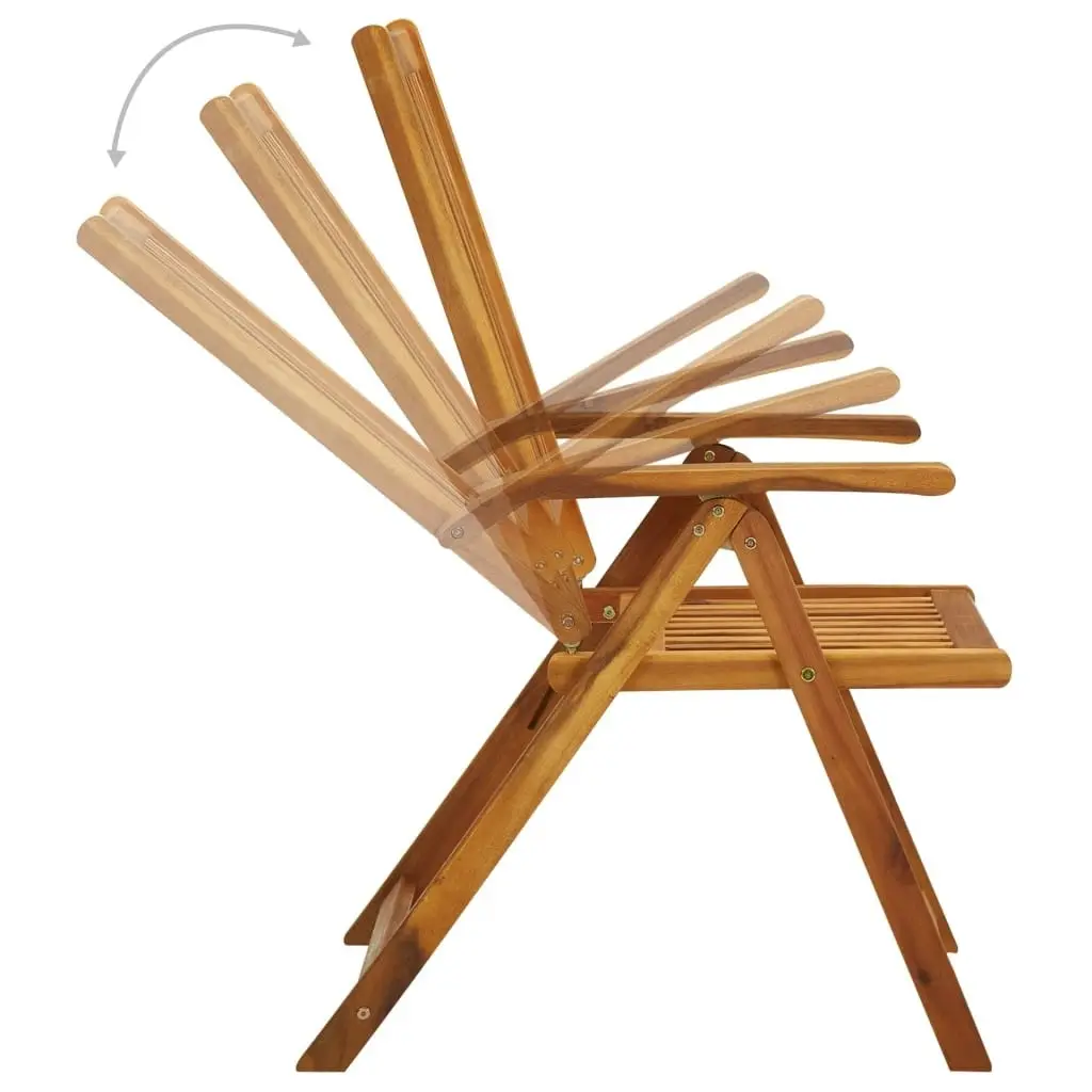 Folding Garden Chairs 8 pcs Solid Wood Acacia 3075053