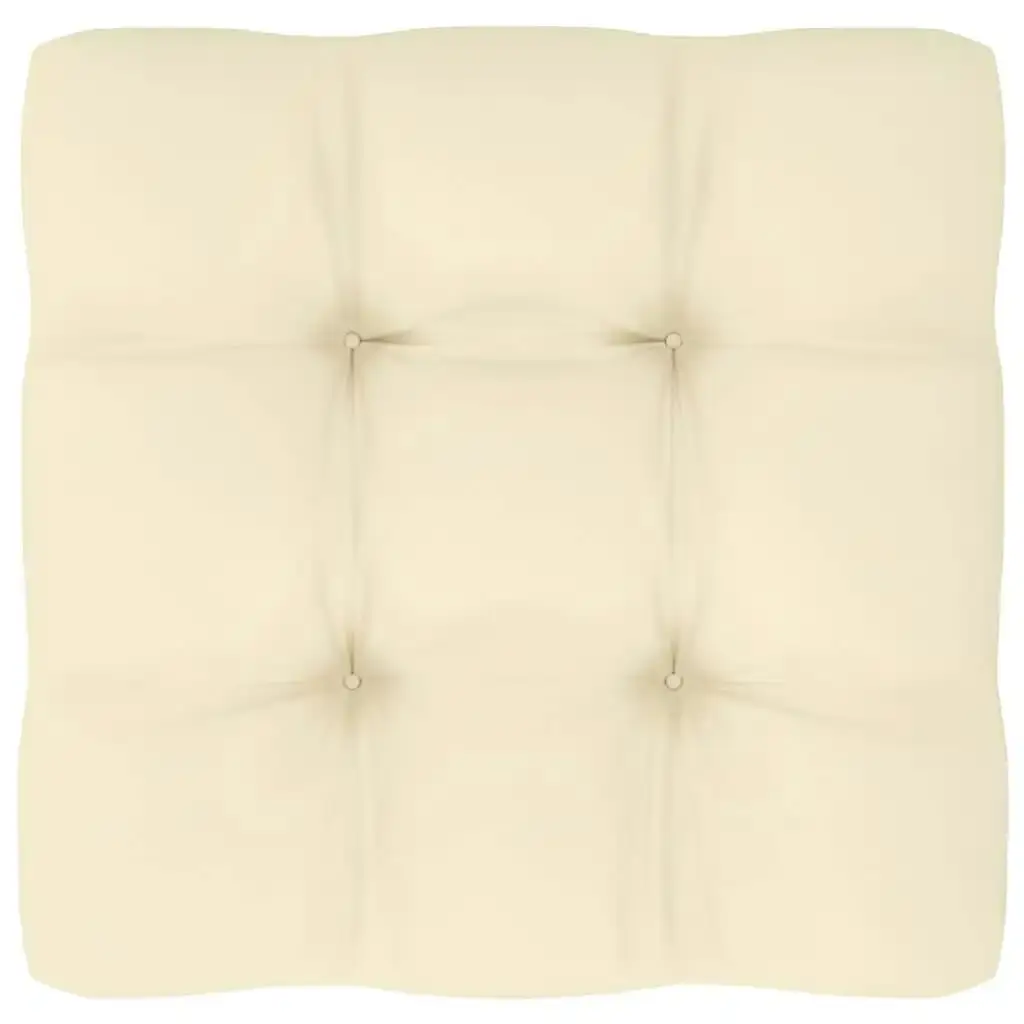 Garden Middle Sofas with Cream Cushions 2 pcs Solid Pinewood 805738