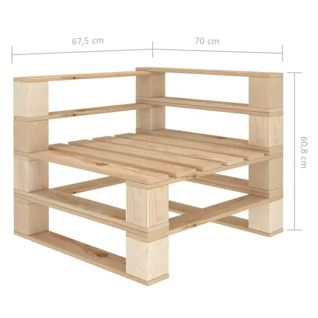 Garden Pallet Sofa 2-Seater Wood 3052144