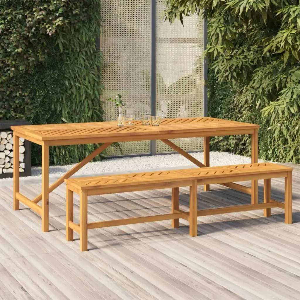 Garden Dining Table 200x90x74 cm Solid Wood Acacia 362242