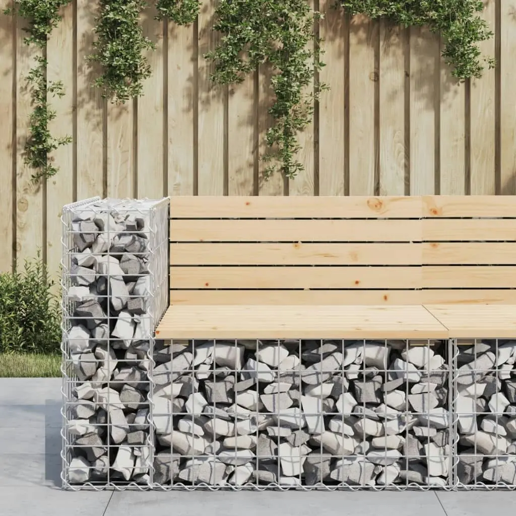 Garden Bench Gabion Design 92x71x65.5 cm Solid Wood Pine 834380