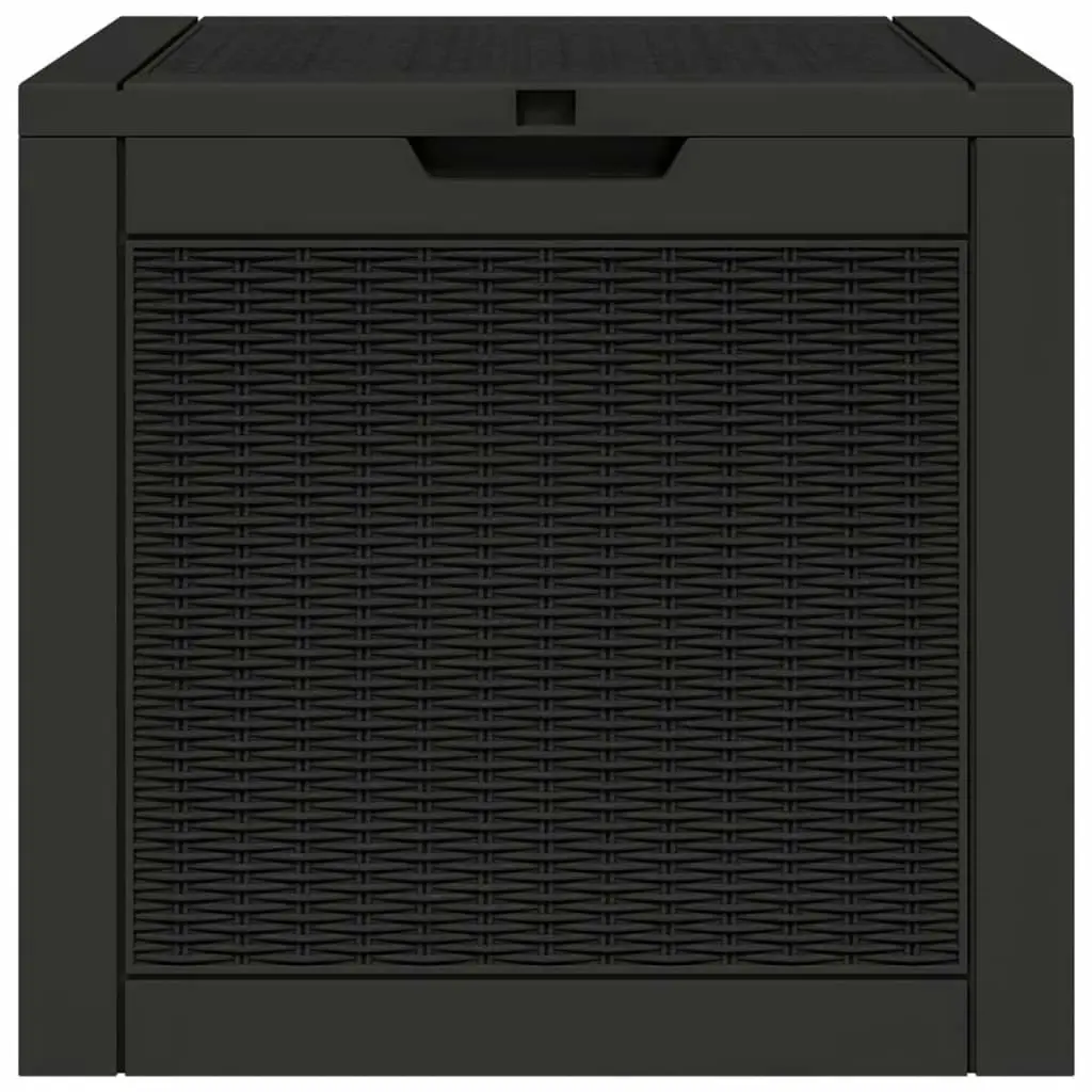 Garden Storage Box Black 55.5x43x53 cm Polypropylene 364178