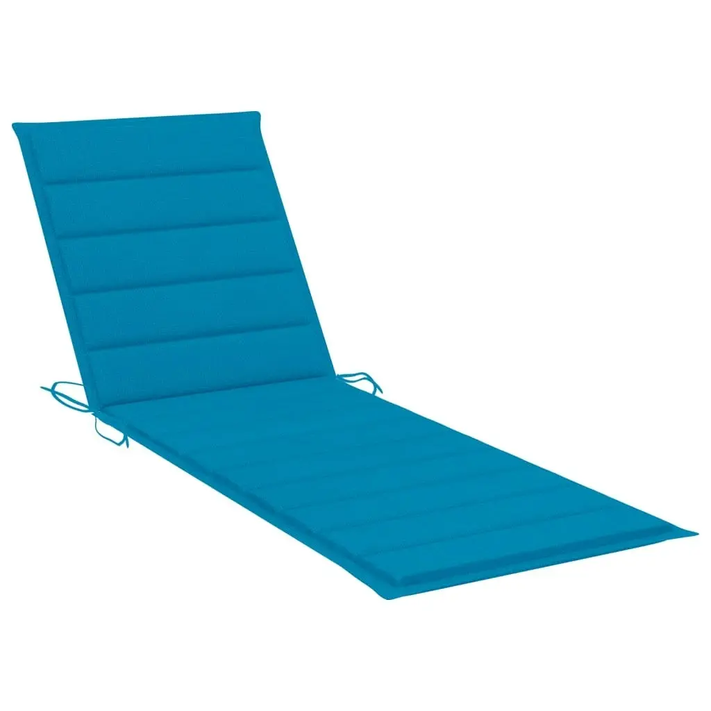 Garden Sun Lounger with Cushion Solid Acacia Wood 3061333