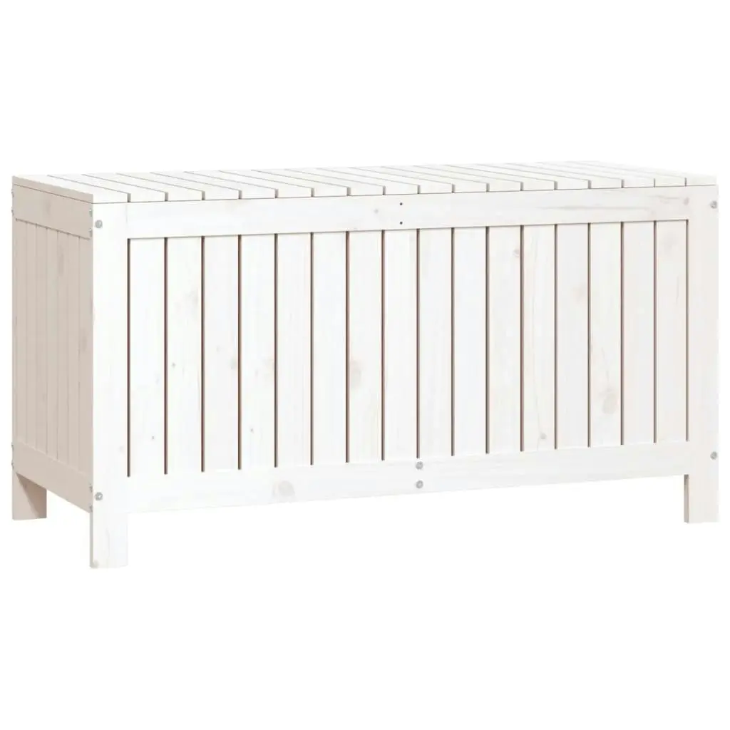 Garden Storage Box White 115x49x60 cm Solid Wood Pine 823837