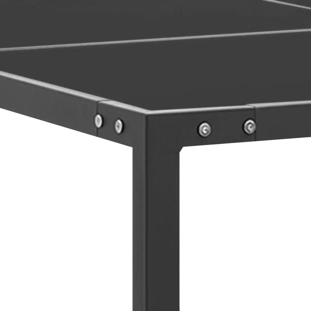 Garden Table Anthracite 130x130x72 cm Steel and Glass 313093