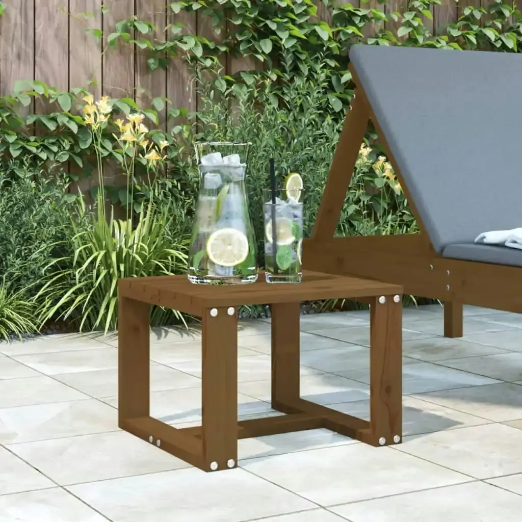 Garden Side Table Honey Brown 40x38x28.5 cm Solid Wood Pine 825082