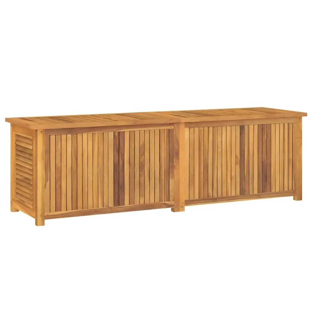 Garden Storage Box with Bag 175x50x53 cm Solid Wood Teak 363273