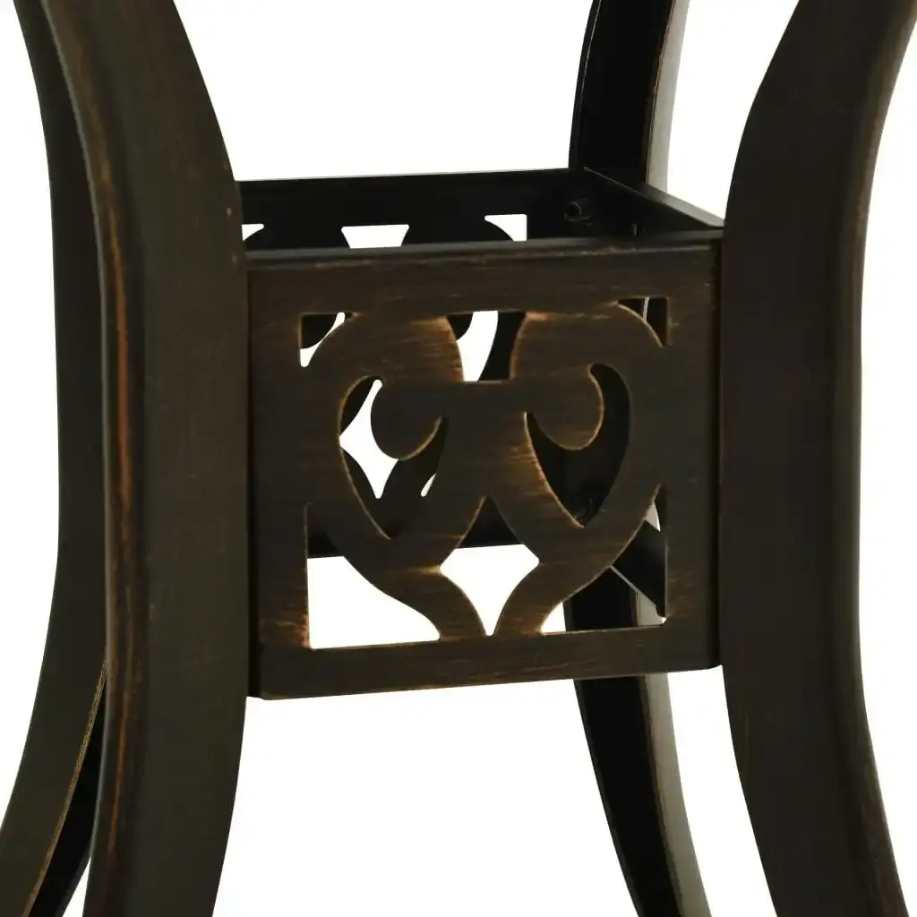 Garden Table Bronze 78x78x72 cm Cast Aluminium 315582