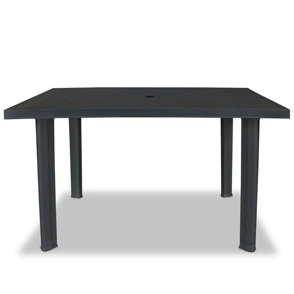 Garden Table Anthracite 126x76x72 cm Plastic 43599