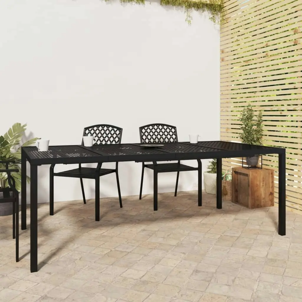 Garden Table Anthracite 200x100x72 cm Steel 362747