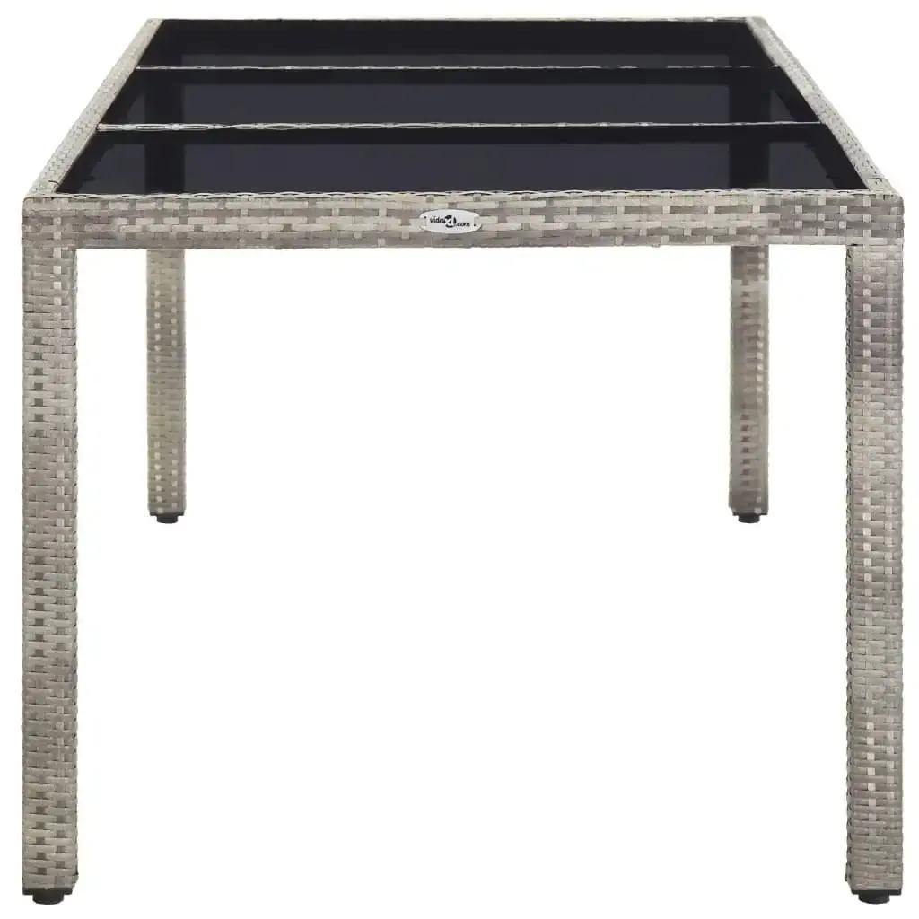 Garden Table Grey 190x90x75 cm Poly Rattan 310581