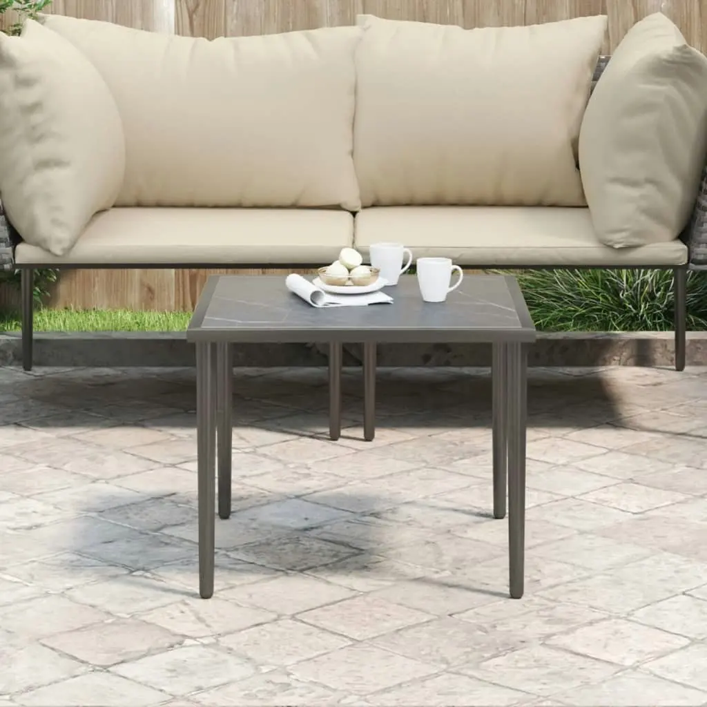 Garden Table Grey 48x48x37 cm Steel 364125