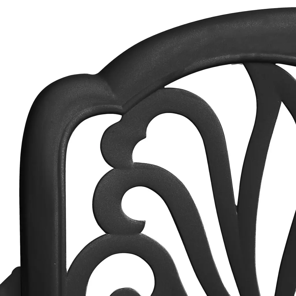 Garden Chairs 2 pcs Cast Aluminium Black 315568